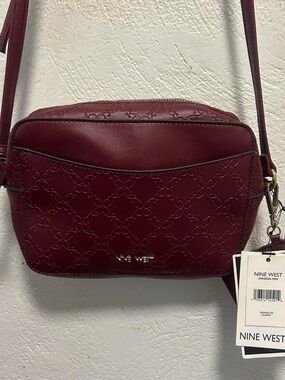 Nine West Wine Quilted Crossbody Bag